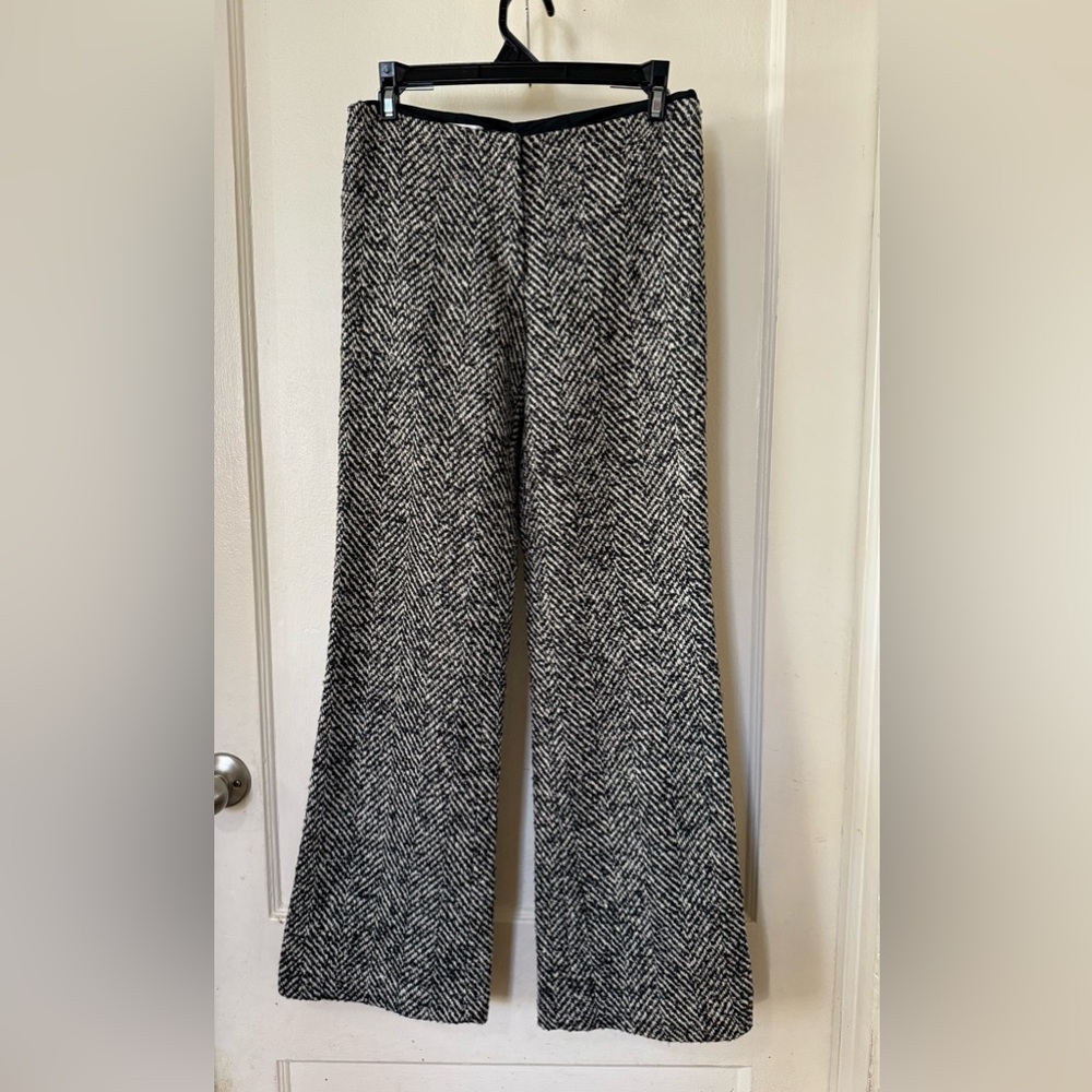 Trina Turk Black and White Wide Leg Pants